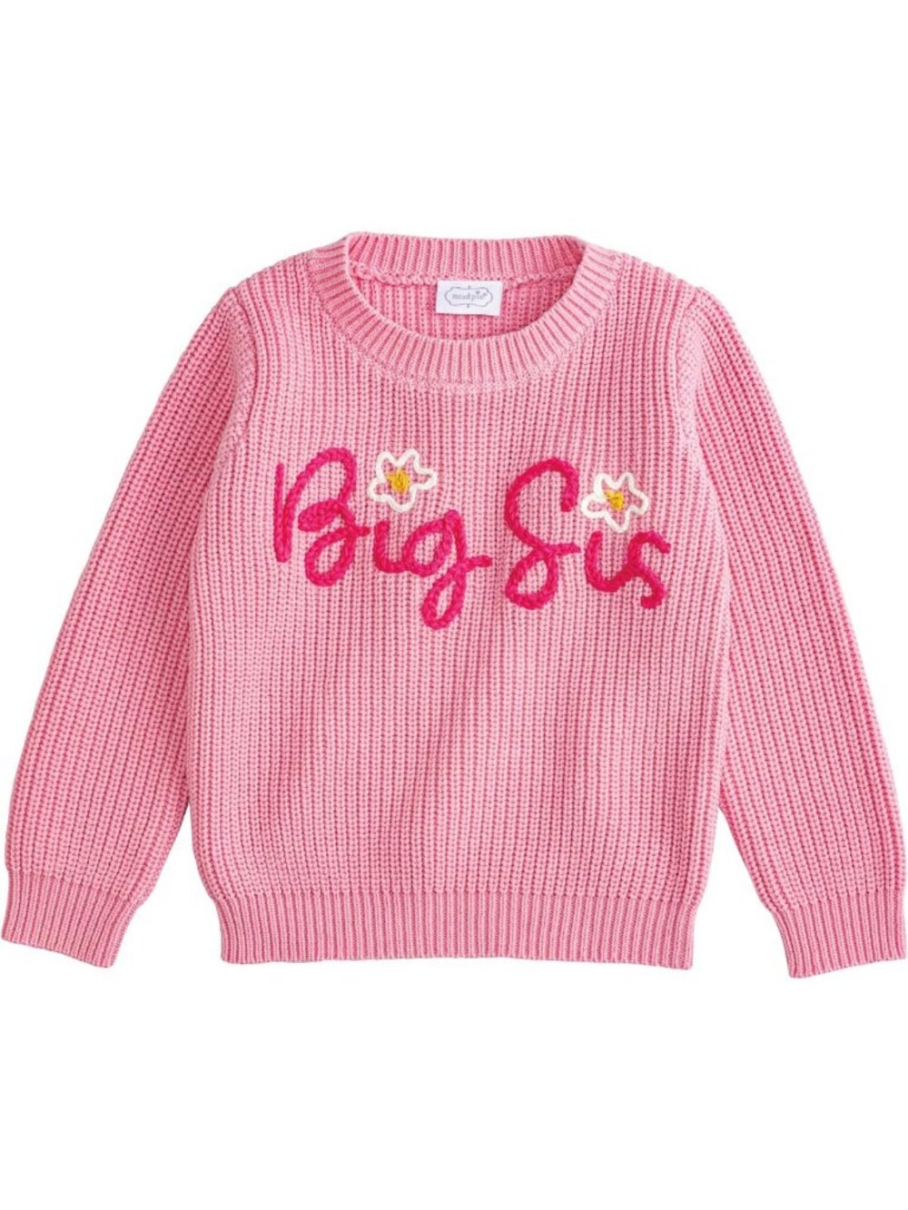 Adorable Pink Big Sis Sweater for Girls | Cozy Knit Pullover | Perfect for Fall